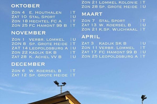 Wedstrijden Eerste elftal